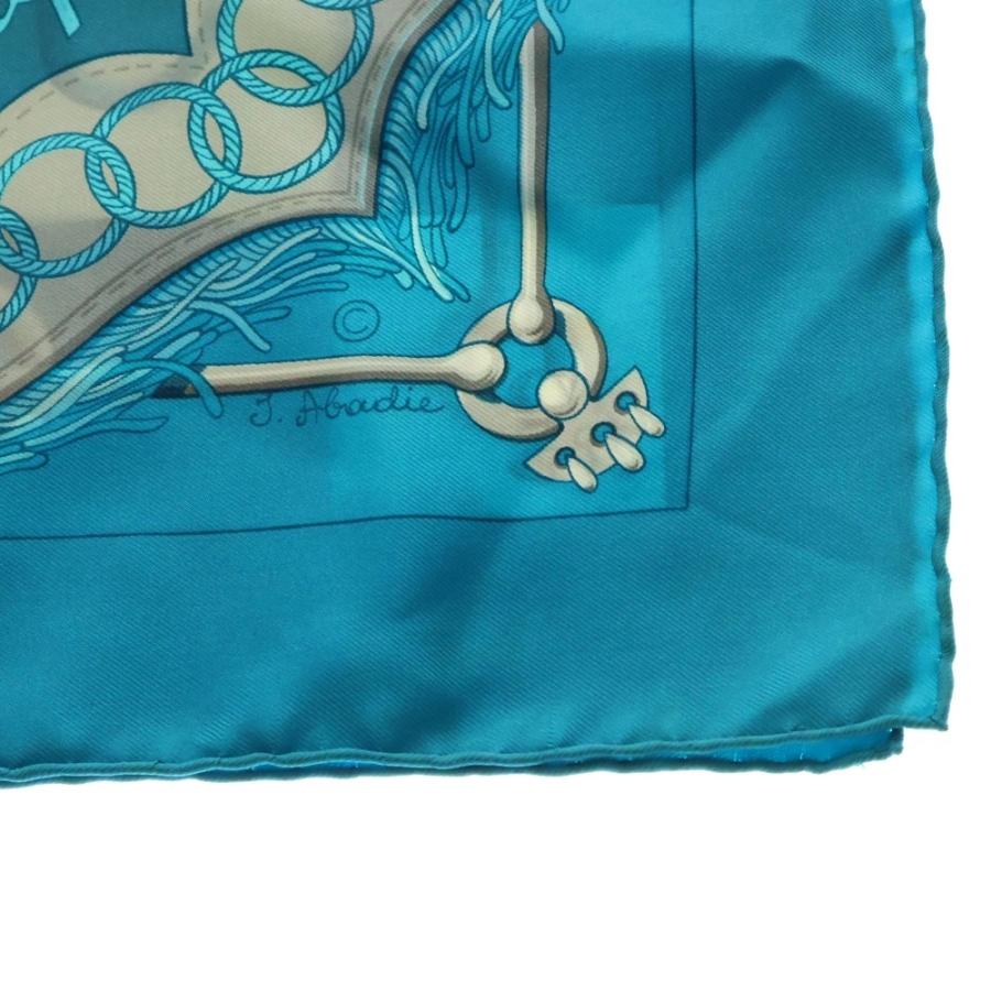 HERMES（エルメス） カレ90 クリケティス シルクスカーフ ライトブルー