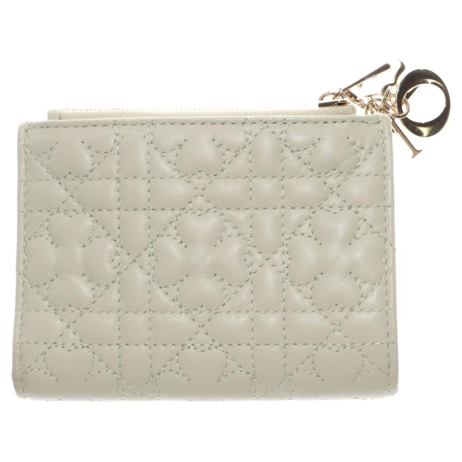 ディオール　折り財布　ダリアウォレット　クリーム　カロ　カナージュ DIOR | Dior Caro Dahlia ウォレット カナージュ カーフスキン