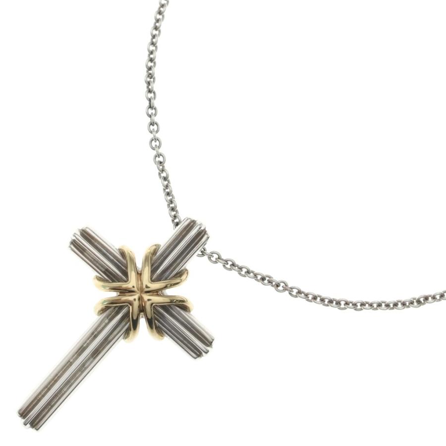 ◇ティファニー◇新品仕上 シグネチャークロス ネックレス Ag925 Au750 TIFFANY&Co.（ティファニー） TIFFANY & Co. シグネチャー クロス