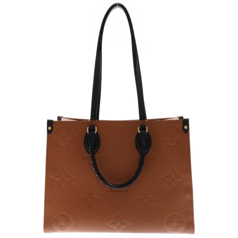 【美品】　ルイヴィトン　モノグラムマカサー トートバッグ　ブラウン　レザー LOUIS VUITTON（ルイ・ヴィトン） モノグラムアンプラント オンザゴー