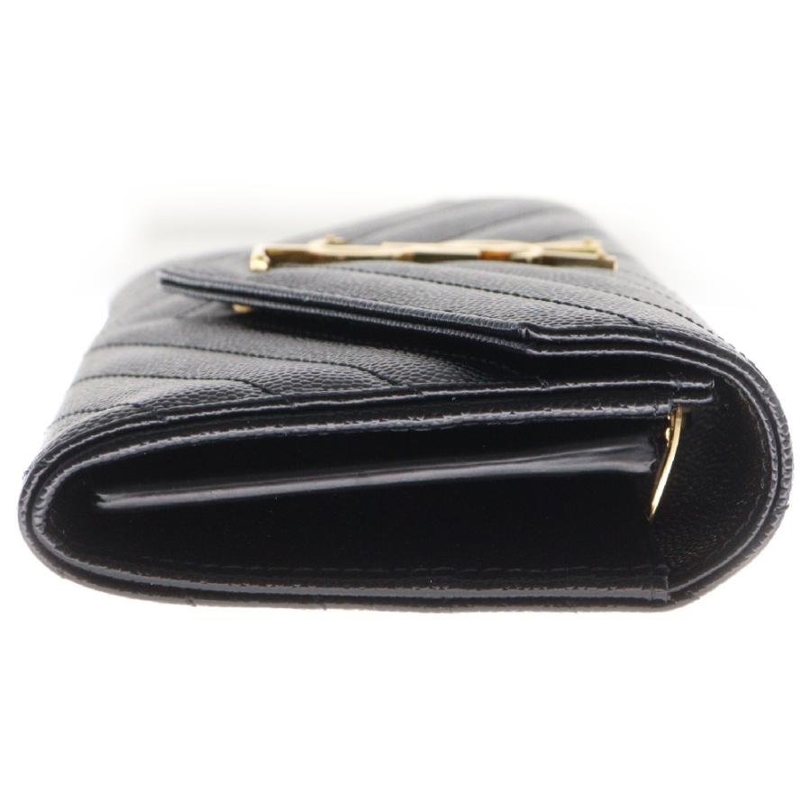 YVES SAINT LAURENT イヴサンローラン カサンドラ Vステッチ ラージ