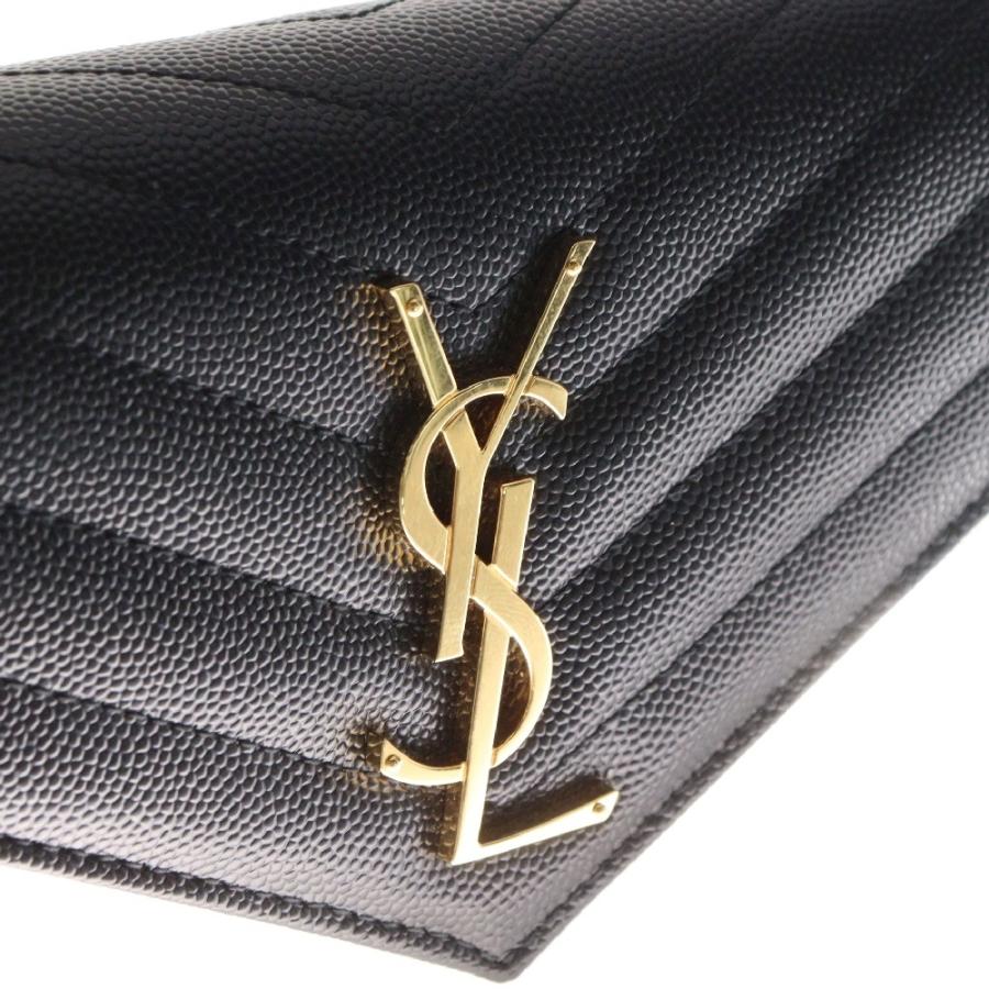 YVES SAINT LAURENT イヴサンローラン カサンドラ Vステッチ ラージ