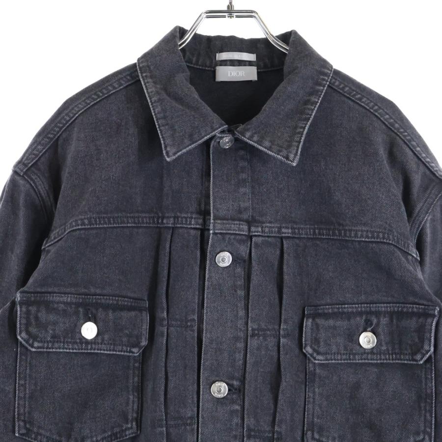 Dior ブラック デニムジャケット DIOR ディオール 19AW サドルポケット デニム トラッカージャケット