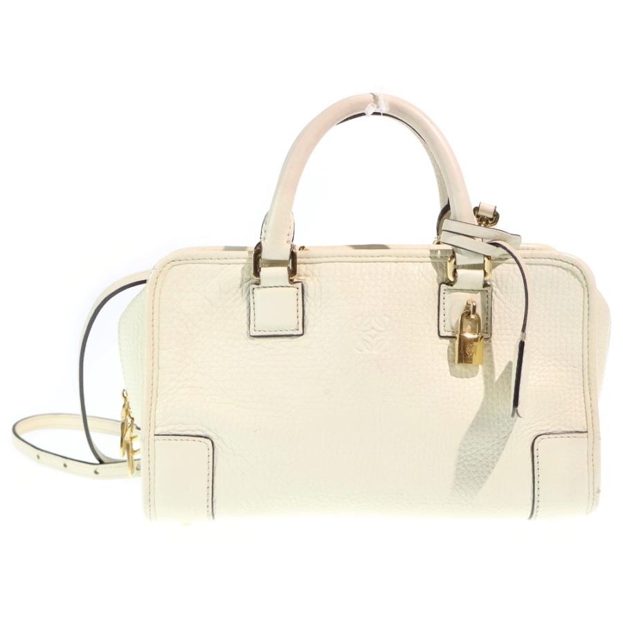 LOEWE ロエベ アマソナ23 2WAYバッグ ショルダーバッグ ハンドバッグ ホワイト アイボリー レザー ゴールド金具 LOEWE（ロエベ） アマソナ23 2WAYバッグ ショルダーバッグ