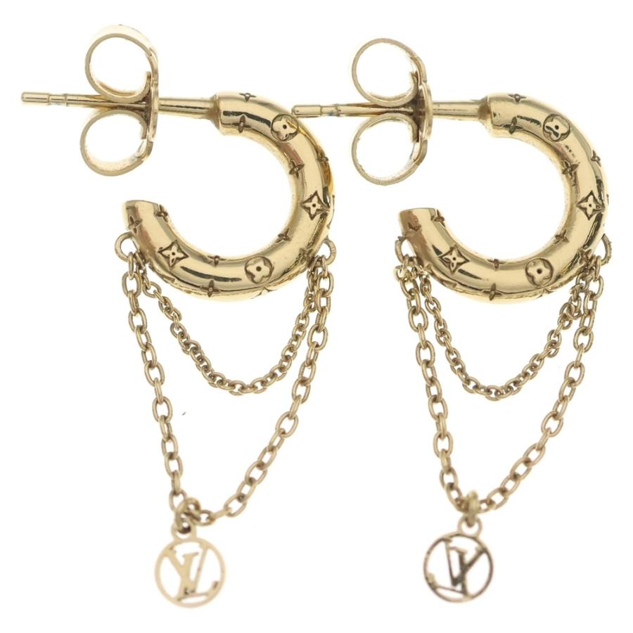 LOUIS VUITTON（ルイ・ヴィトン） ナノグラム フープピアス GP