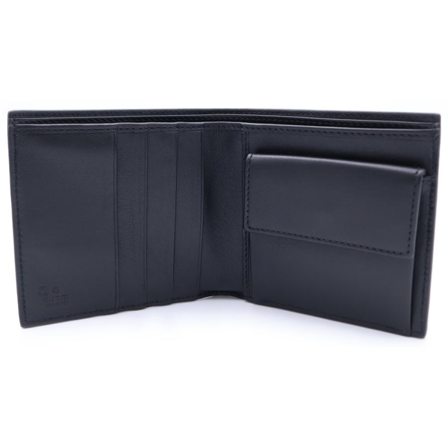 グッチ シマ ケース レザー ブラック コンパクトウォレット GUCCI（グッチ） グッチシマ 二つ折り財布 コンパクトウォレット
