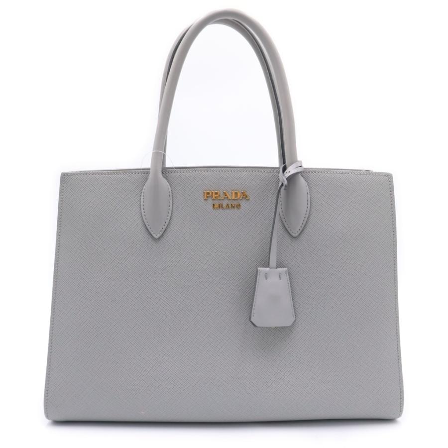 PRADA（プラダ） サフィアーノ ハンドバッグ グレー レザー 1BA153 
