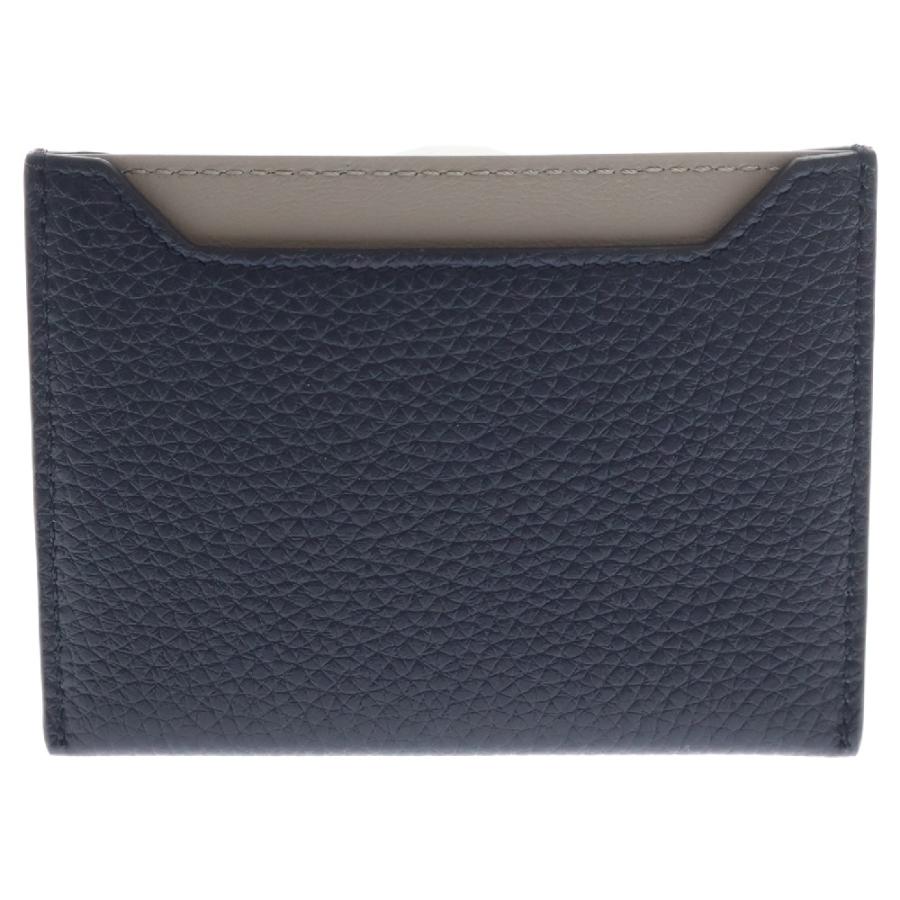 CELINE（セリーヌ） カードケース 名刺入れ ブラック×グレー レザー