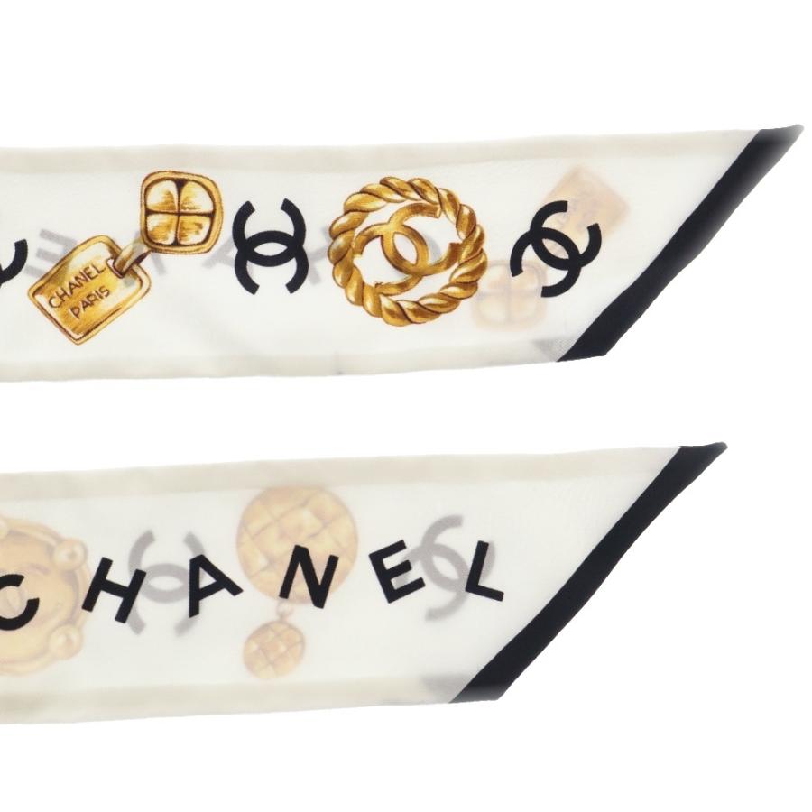 CHANEL シャネル ロゴ ココマーク アクセサリー柄 スカーフ CHANEL シャネル ロゴ ココマーク アクセサリー柄 スカーフ