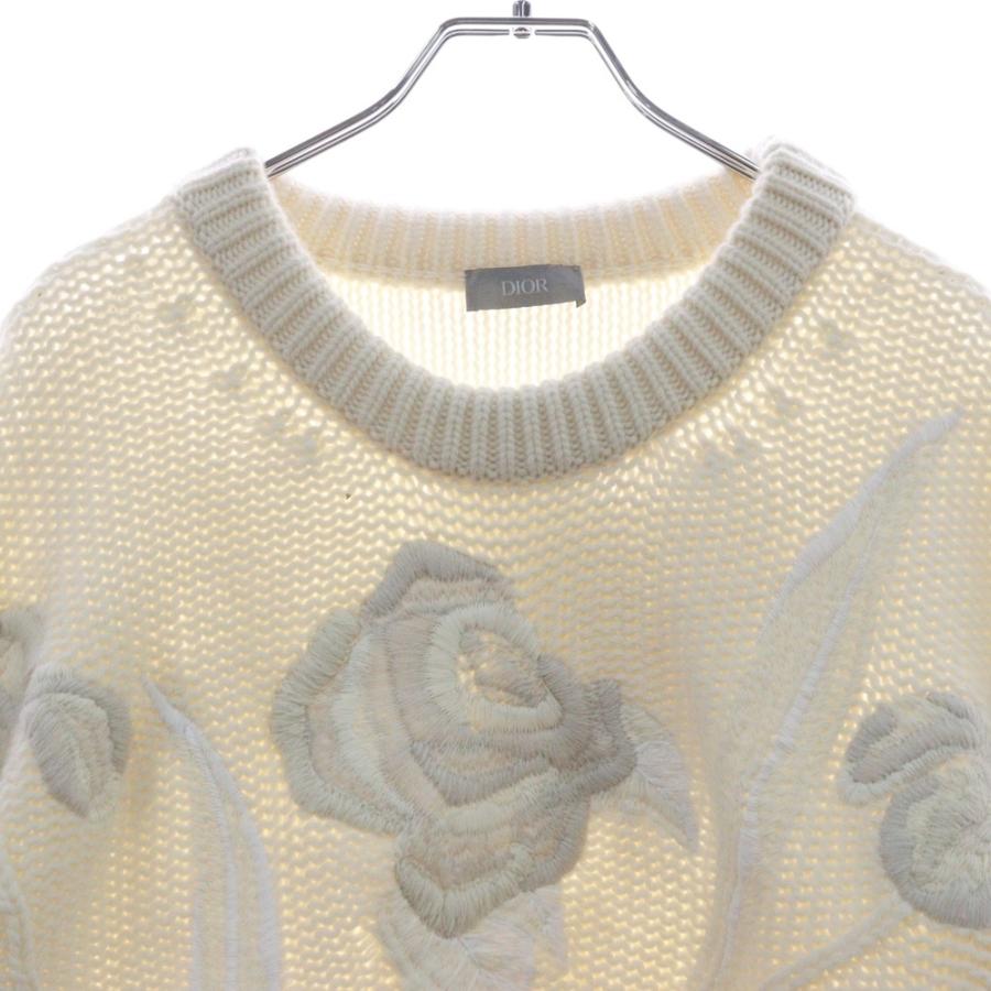Christian Dior クリスチャンディオール 22AW サカイローズモチーフニット 213M652AT336 ブラック サイズXS 美品 中古 44340 44340-1.jpg