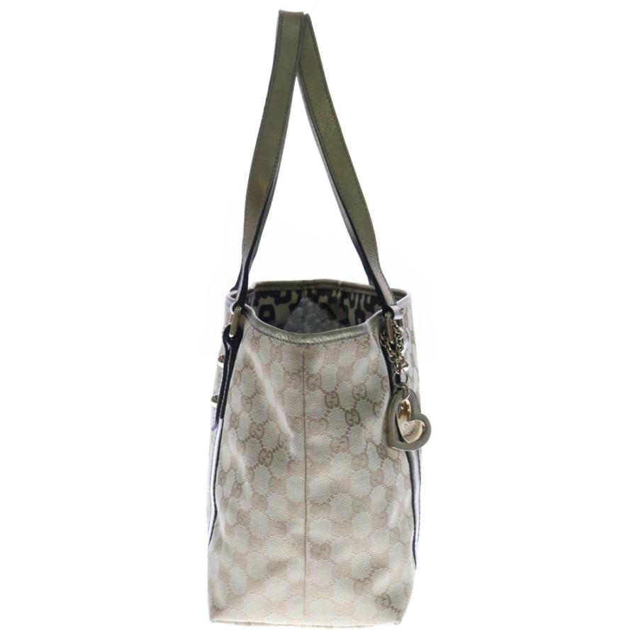 GUCCI（グッチ） GGキャンバス トートバッグ ベージュ×ゴールド 137396