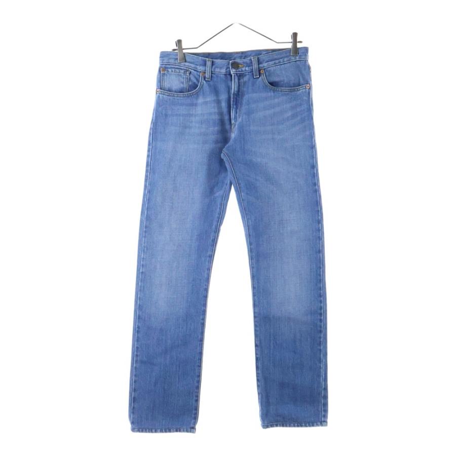 GUCCI（グッチ） LOVED 鳥刺繍 ロゴパッチ付デニムパンツ ブルー