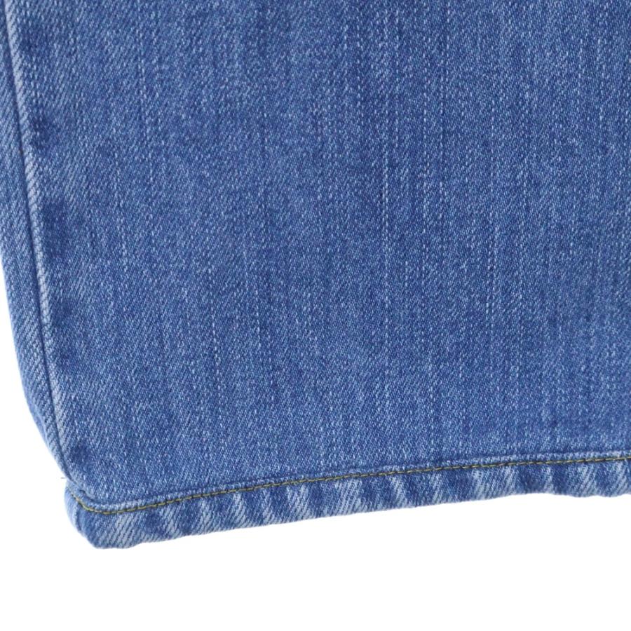 GUCCI（グッチ） LOVED 鳥刺繍 ロゴパッチ付デニムパンツ ブルー