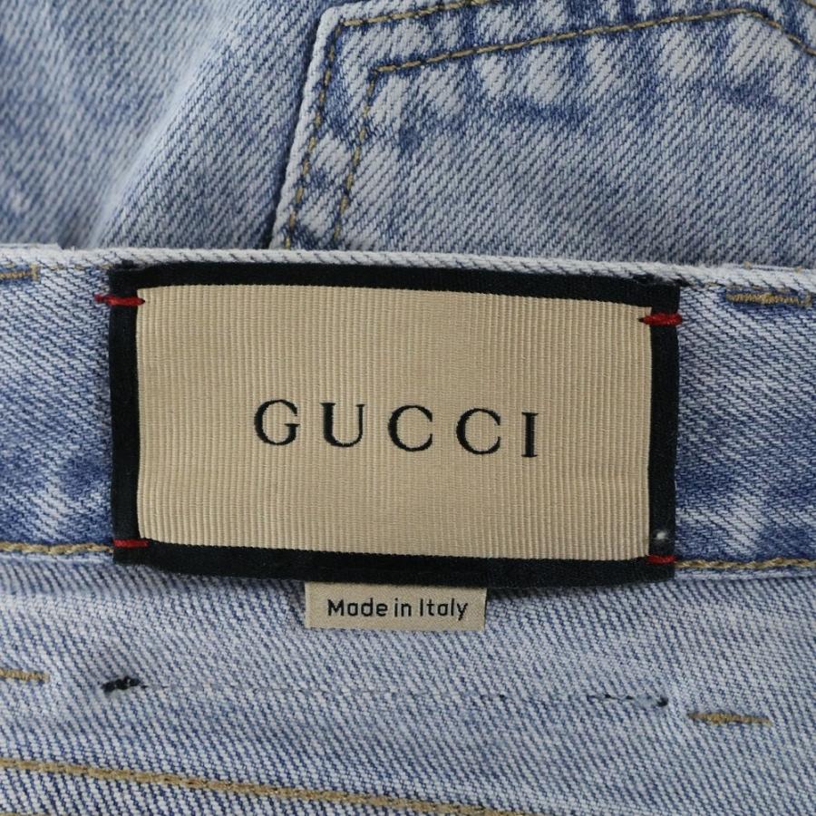 GUCCI（グッチ） ヴィンテージロゴプリント レザーパッチ ウォッシュ