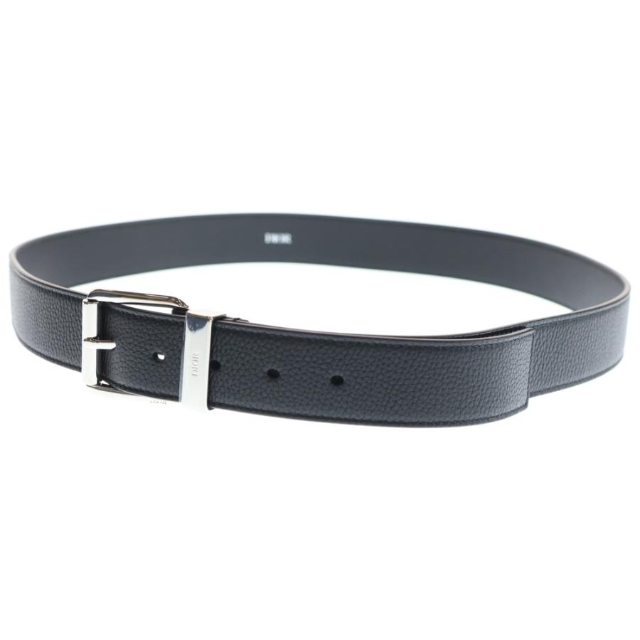 DIOR ディオール レザーベルト ブラック シルバー金具 : BRING Yahoo