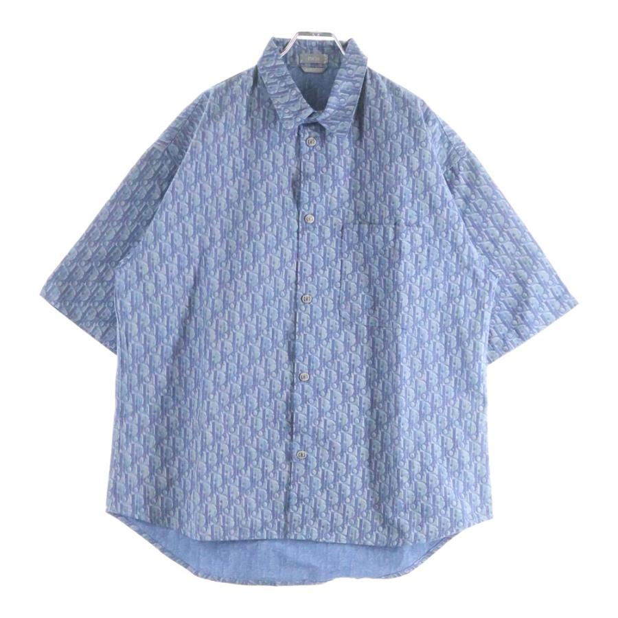 DIOR ディオール オブリーク 総柄ジャガード デニム 半袖シャツ