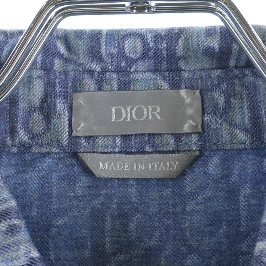 DIOR ディオール オブリーク 総柄ジャガード デニム 半袖シャツ