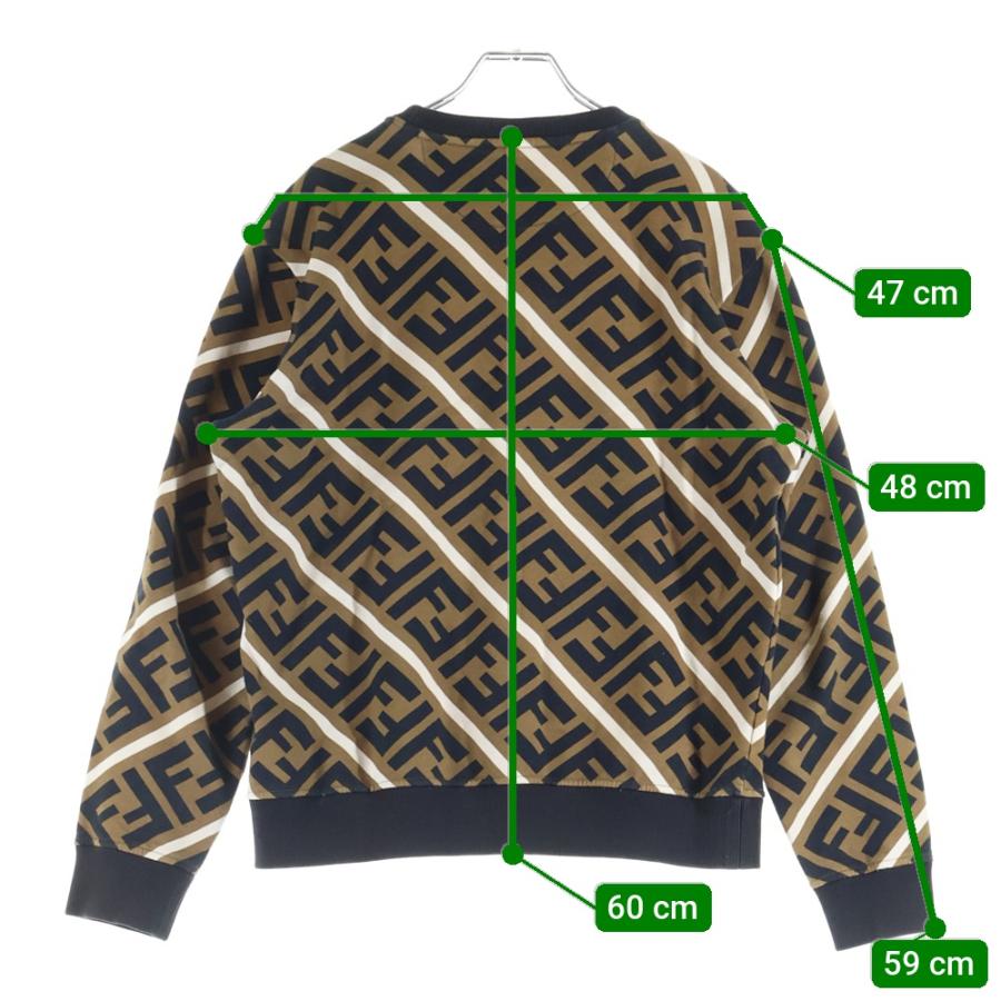 FENDI（フェンディ） ズッカ総柄 クルーネック プルオーバースウェット