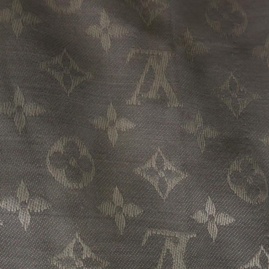 LOUIS VUITTON ルイヴィトン ショール モノグラム フリンジマフラー ストール シルク×ウール ライトグレー M70804 LOUIS VUITTON（ルイ・ヴィトン） ショール モノグラム フリンジ