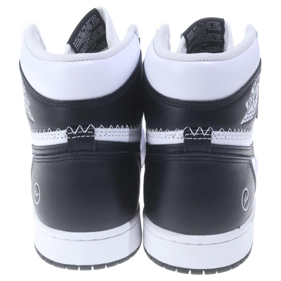 ナイキ ×フラグメント ×ユニオンAIR JORDAN 1 エアジョーダン1 レトロ ハイカットスニーカー ホワイト/ブラック US10/28cm II7282-100の画像