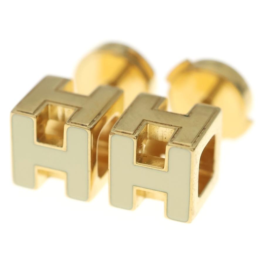 HERMES カージュドアッシュ Hロゴ ピアス ゴールド HERMES（エルメス） カージュ ド アッシュ Hロゴ ピアス ゴールド
