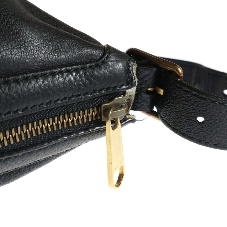 GUCCI（グッチ） LOGO HOBO LEATHER SHOULDER BAG ロゴプリント ハーフ