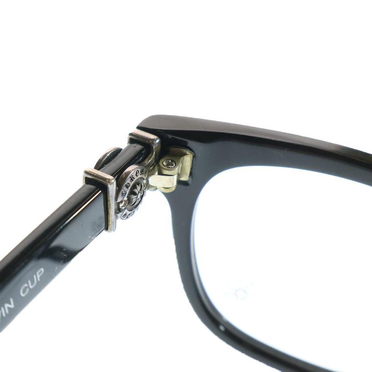 CHROME HEARTS クロムハーツ LOUVIN CUP ホースシューテンプル ボストンフレームサングラス アイウェア 眼鏡 ブラウン/ホワイト CHROME HEARTS（クロムハーツ） LOUVIN CUP ホースシューテンプル