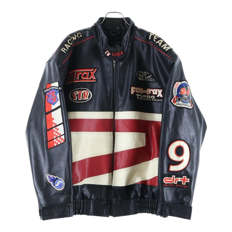 SOUTH POLE サウスポール RACING WAPPEN LEATHER JACKET ワッペン