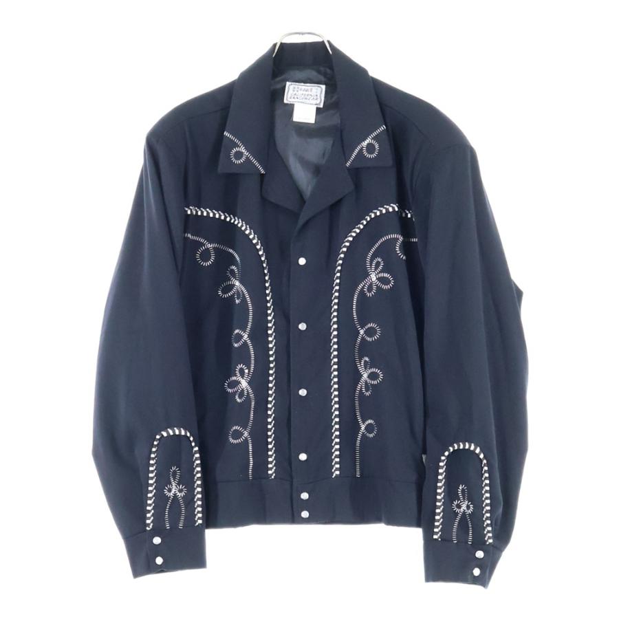 美品 60s H bar C ウエスタンジャケット 黒 レーヨン L HBARC エイチバーシー 60S VINTAGE WESTERN JACKET RAYON ウエスタン