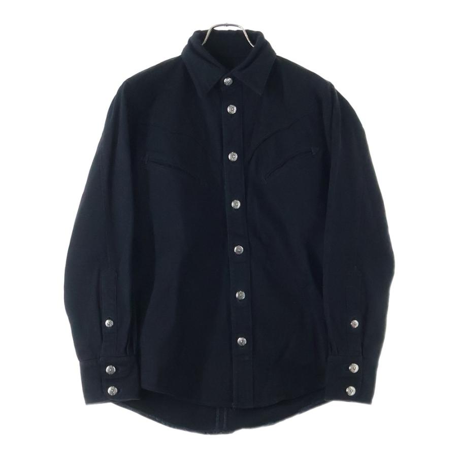 Chrome Hearts 黒 長袖シャツ CHROME HEARTS（クロムハーツ） クロスボールボタン ブラックデニム