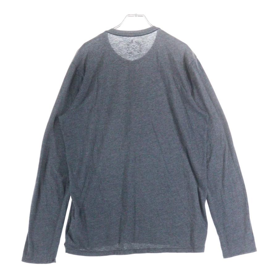 【クロムハーツ】BSフレアボタン｜ダークグレー｜ヘンリーネック｜長袖【JPタグ】 CHROME HEARTS クロムハーツ HENRY L/S T-SHIRT BSフレアボタン