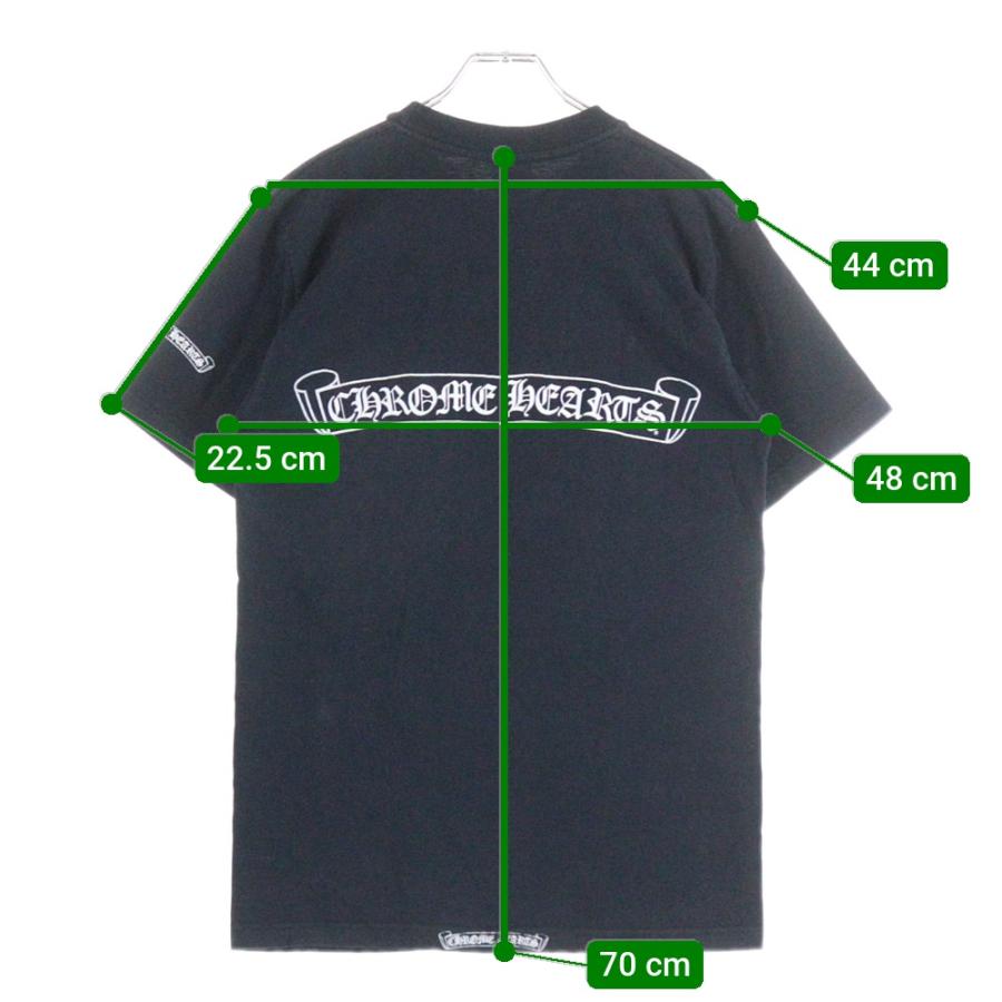 CHROME HEARTS CHレザーパッチ スクロールラベル 半袖Tシャツ 新品未使用 クロムハーツ スクロールラベル Tシャツ 半袖 メンズ sizeL