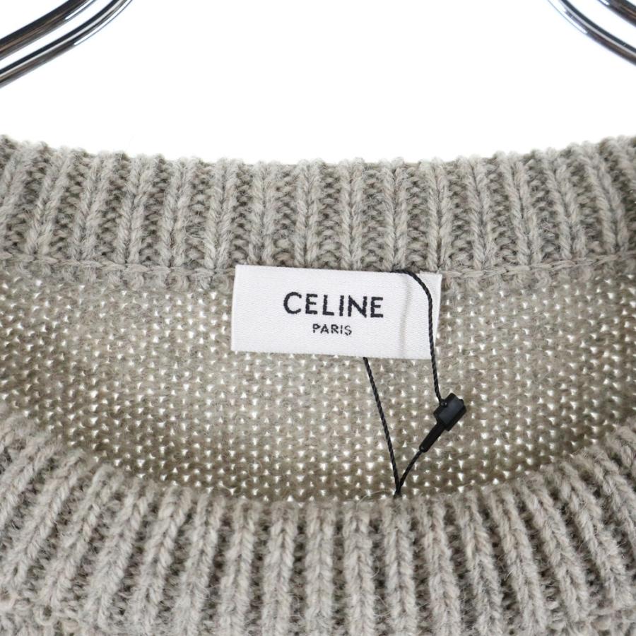 CELINE（セリーヌ） 23AW トリオンフ刺繍ストライプクルーネックニット