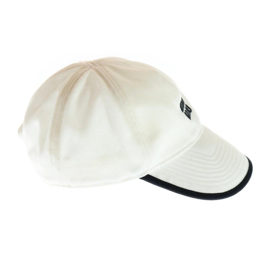 miumiu ミュウミュウ Baseball drill Blanc Cap 5HC369 ベースボール