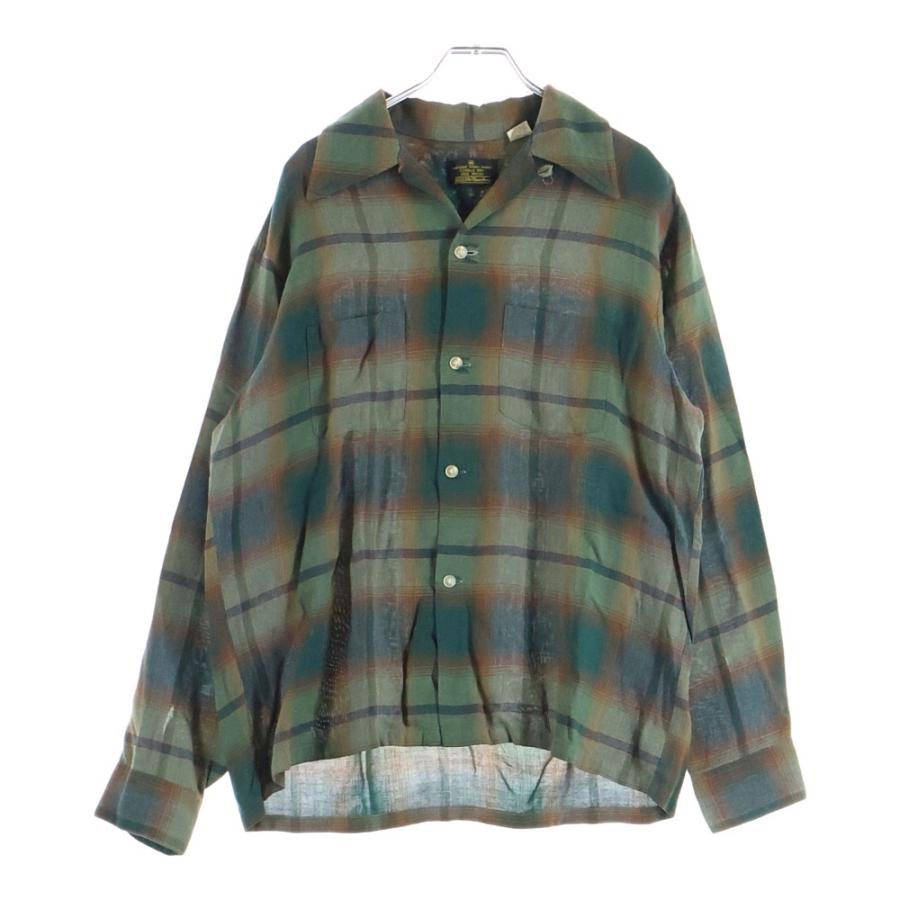 VINTAGE ヴィンテージ 70S SEARS THE MEN'S STORE RAYON OMBRE CHECK L
