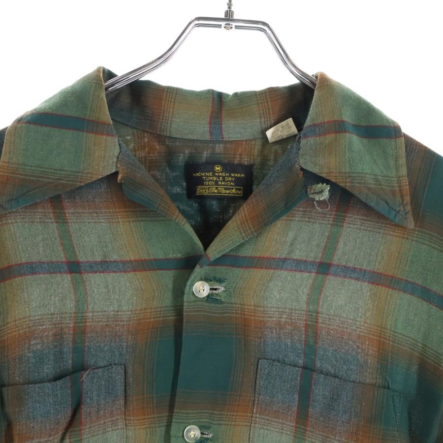 VINTAGE ヴィンテージ 70S SEARS THE MEN'S STORE RAYON OMBRE CHECK L