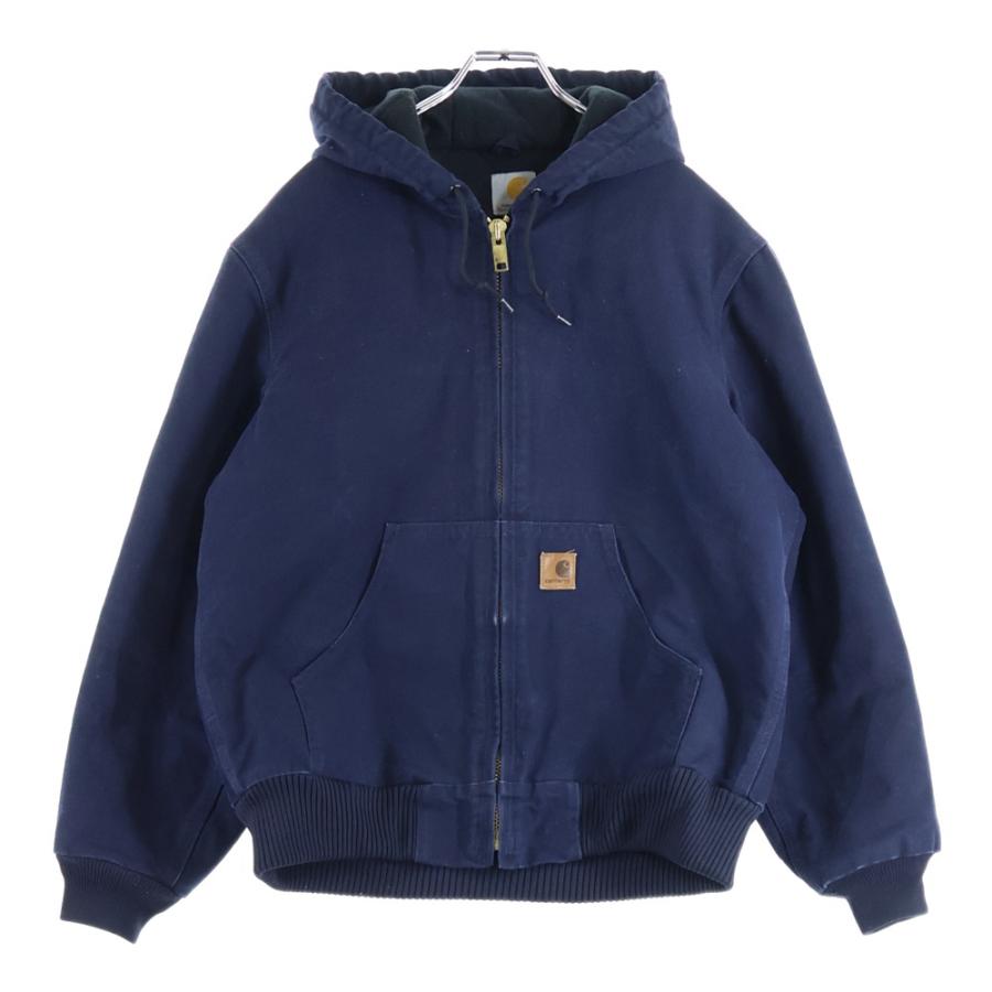 00s USA製 ネイビー カーハート ダックアクティブジャケット XL Carhartt（カーハート） 00S ACTIVE JACKET ZIP-UP HOODIE PARKA