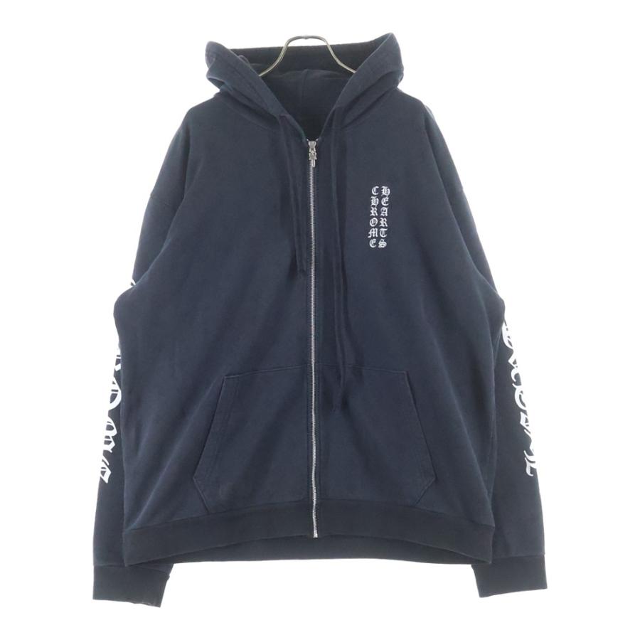 【正規品】CHROME HEARTS CHプラスバックブリントパーカー ネイビー CHROME HEARTS（クロムハーツ） SWTSHRT HD ZIP CHプラス総柄