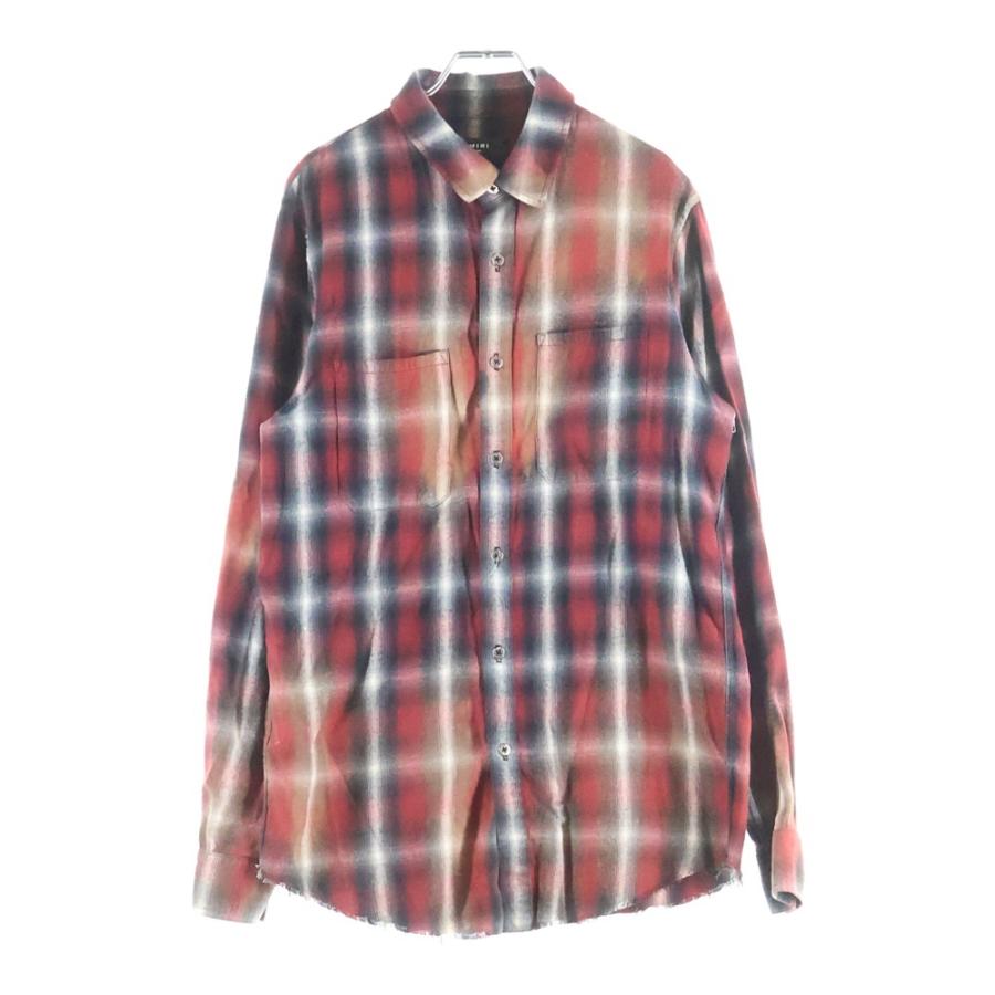 AMIRI（アミリ） RAYON COTTON OMBRE L/S CHECK SHIRT USA製 レーヨン
