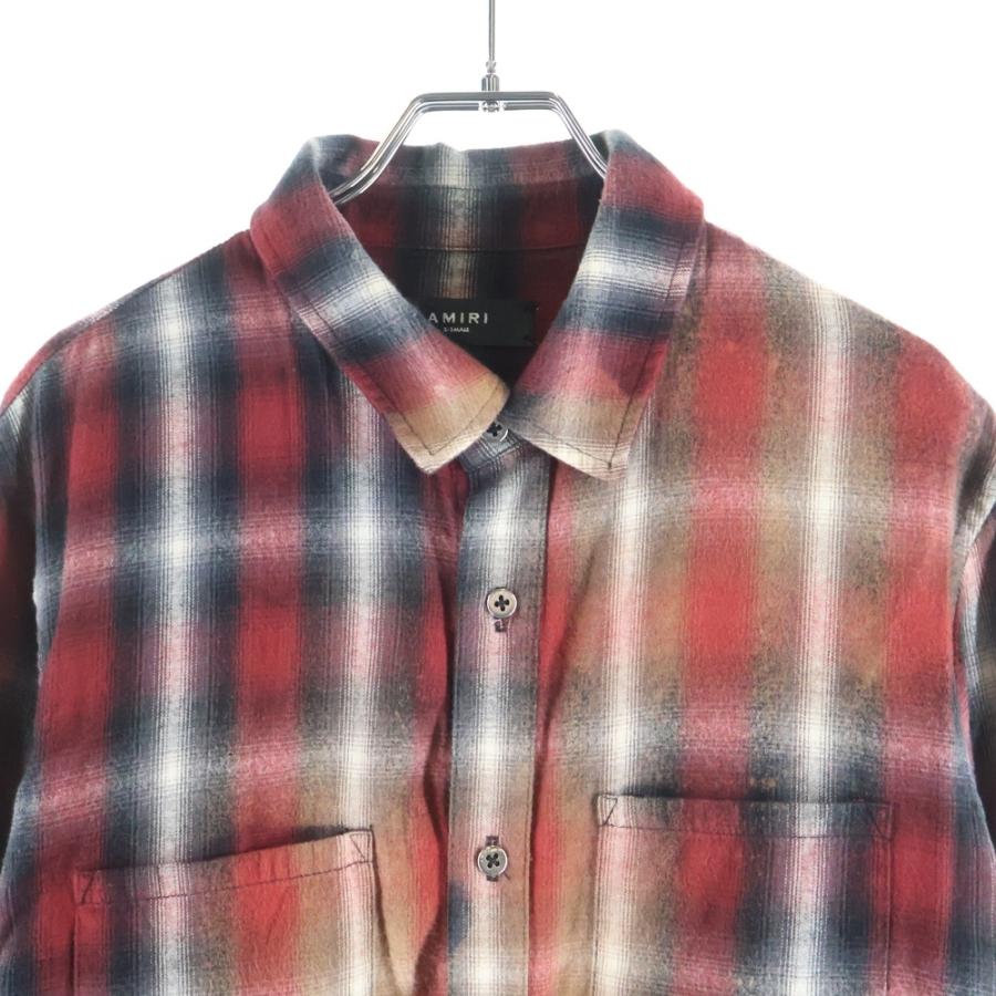 AMIRI（アミリ） RAYON COTTON OMBRE L/S CHECK SHIRT USA製 レーヨン