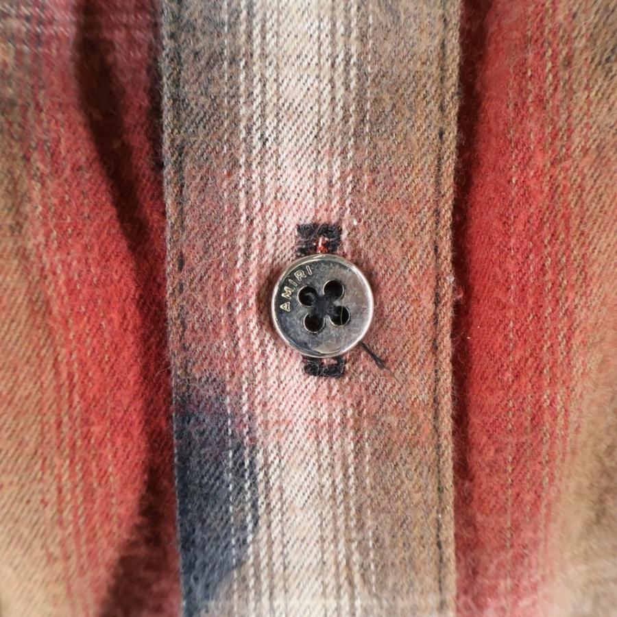 AMIRI（アミリ） RAYON COTTON OMBRE L/S CHECK SHIRT USA製 レーヨン