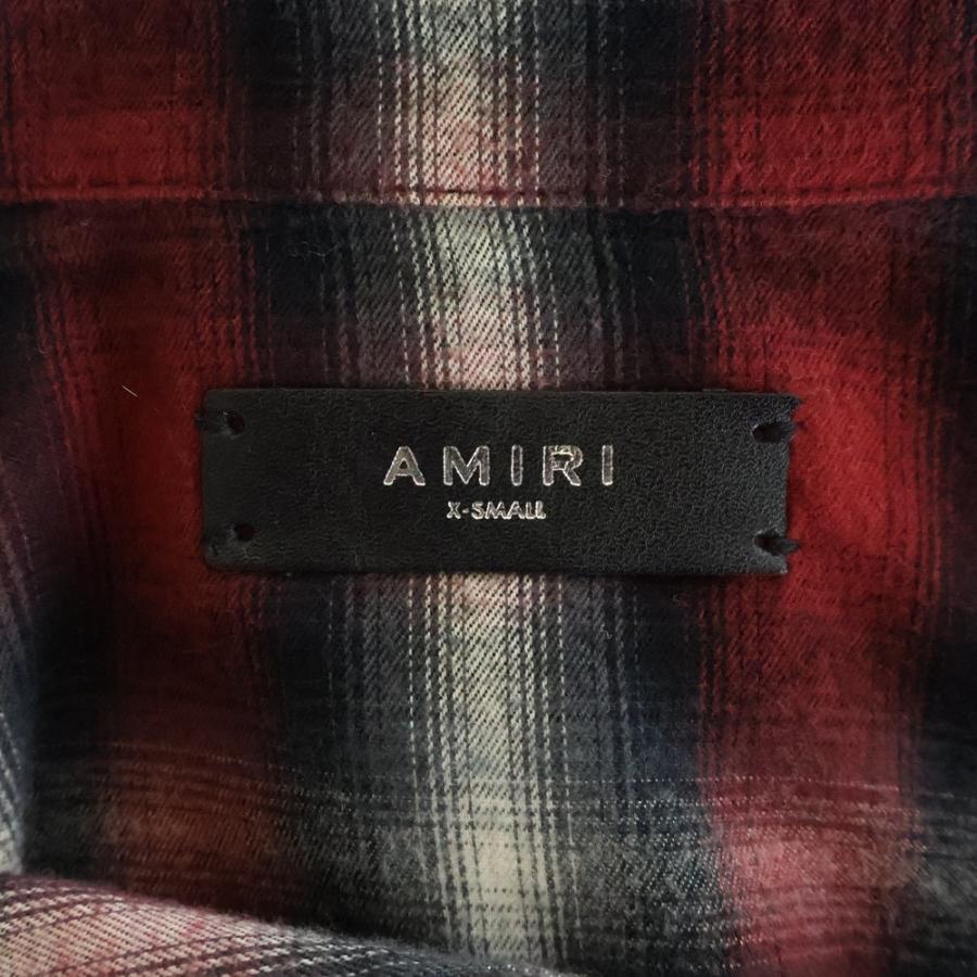 AMIRI（アミリ） RAYON COTTON OMBRE L/S CHECK SHIRT USA製 レーヨン