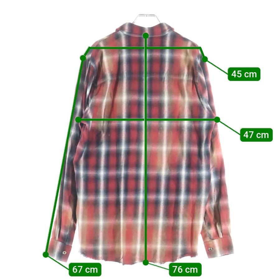 AMIRI（アミリ） RAYON COTTON OMBRE L/S CHECK SHIRT USA製 レーヨン