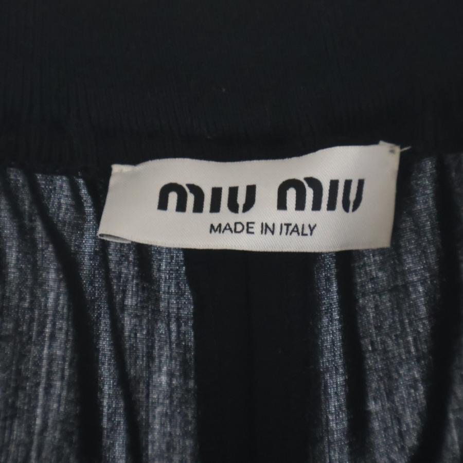 miumiu ミュウミュウ WOOL JOGGER WAIST LOGO PANTS MP1810 ウール