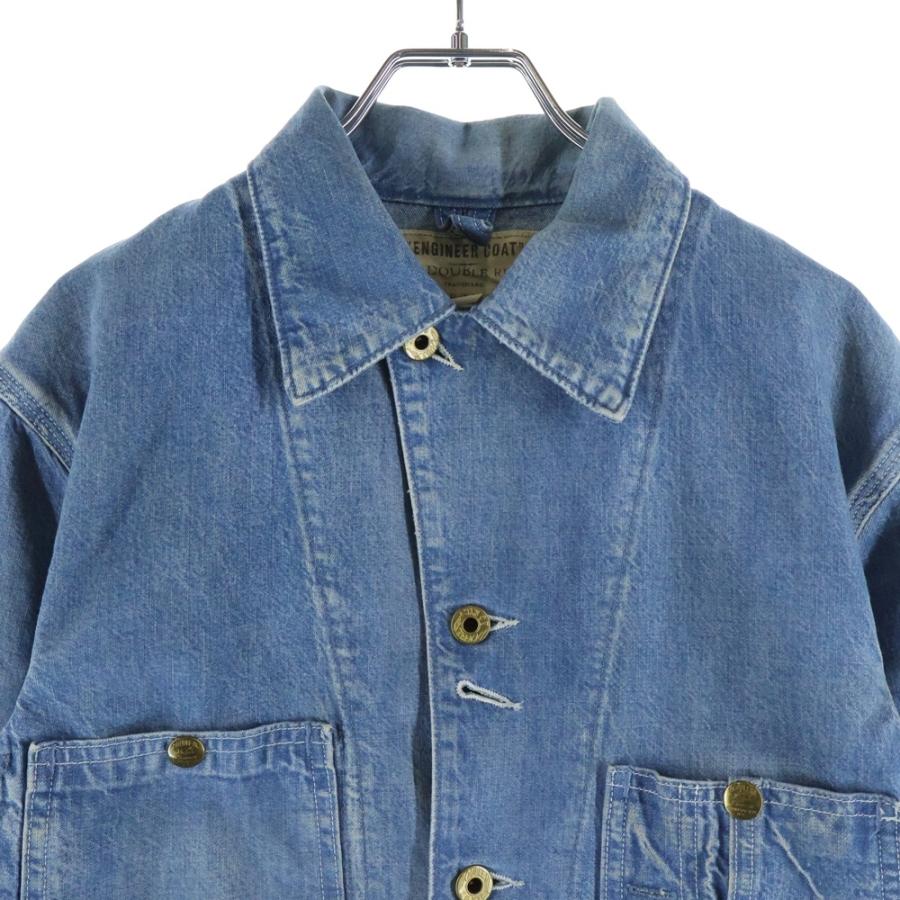 DOUBLE RL SUPPLY CO. インディゴカバーオール Mサイズ美品 ダブルアールエル サプライ インディゴ ドット 水玉 ジャケット ワーク