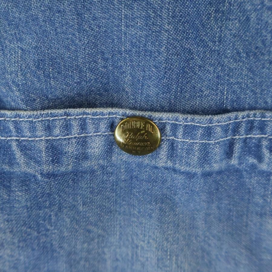 【希少】RRL ダブルアールエル サシコ刺繍 デニムシャンブレー ワンピースL 希少】RRL ダブルアールエル サシコ刺繍 デニムシャンブレー