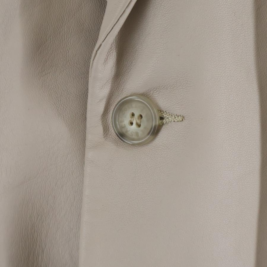 VERSACE COLLECTION ヴェルサーチコレクション LAMB LEATHER TAILORED JACKET ラムレザー テーラードジャケット ベージュ VERSACE COLLECTION ヴェルサーチコレクション LAMB LEATHER TAILORED