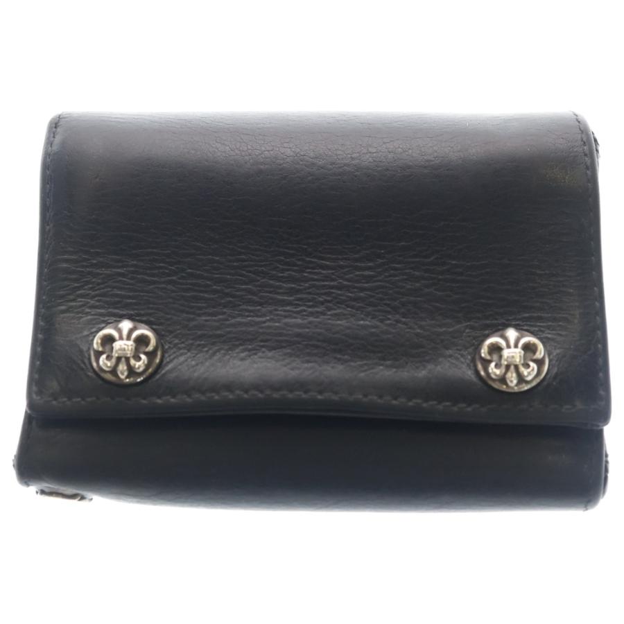 CHROME HEARTS 3フォールド ウォレット BSフレア ボタン CHROME HEARTS（クロムハーツ） 3FOLD 3フォールド BSフレアボタン
