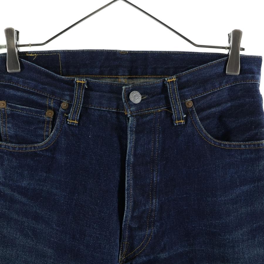 Levi's リーバイス 90s バレンシア製 USA製 501XX ストレート デニム パンツ インディゴ ボタンフライ BIG E ボタン裏刻印555 インディゴブルー系 33【中古】 Levi's（リーバイス） 90S 501XX BIG E ボタン裏刻印555 バレンシア