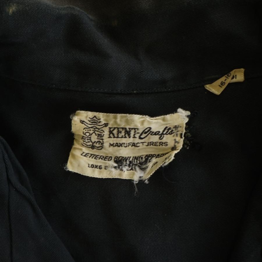 VINTAGE ヴィンテージ 50S KENT CRAFTS FLOCK PRINT RAYON BOWLING